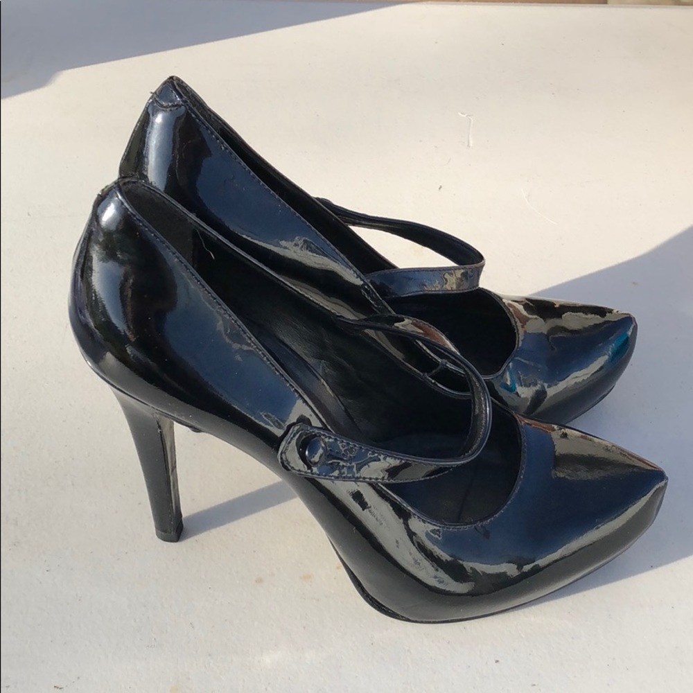 Aldo Paten Leather Black High Heel- 38